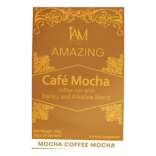 IAM Worldwide Coffee Mocha with Barley and Alkaline - 10 Sachets per Box