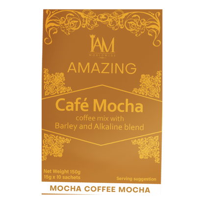 IAM Worldwide Coffee Mocha with Barley and Alkaline - 10 Sachets per Box