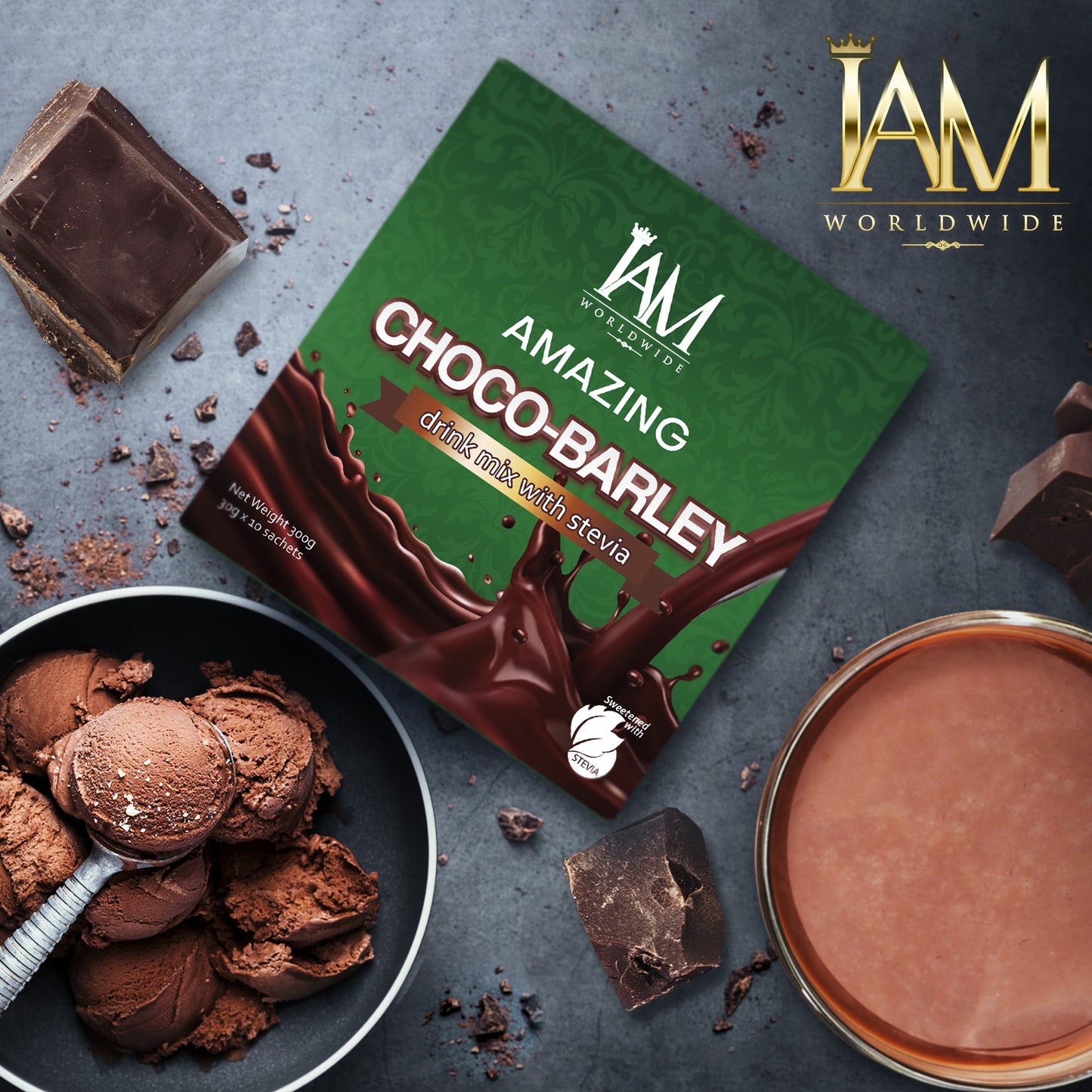 IAM Worldwide Choco Barley Drink Mix - 10 Sachets