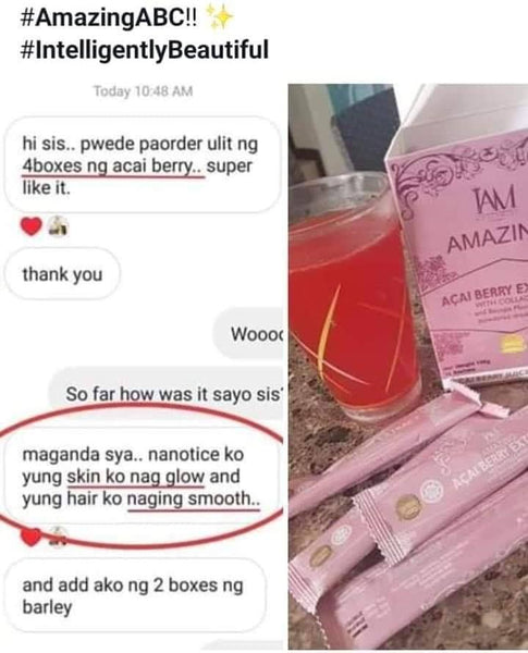 Amazing Acai Berry with Collagen and Bacopa | 10 Sachets | Free Shipping | COD